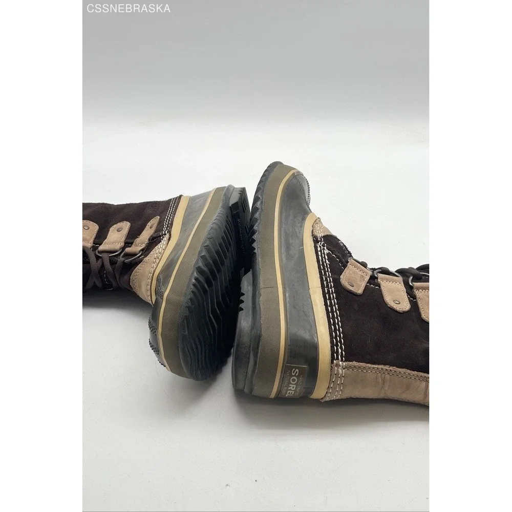 Sorel Brown Women's Joan Of Arctic Winter Boots NL1540 248 Fur Lined Hawk Size 7